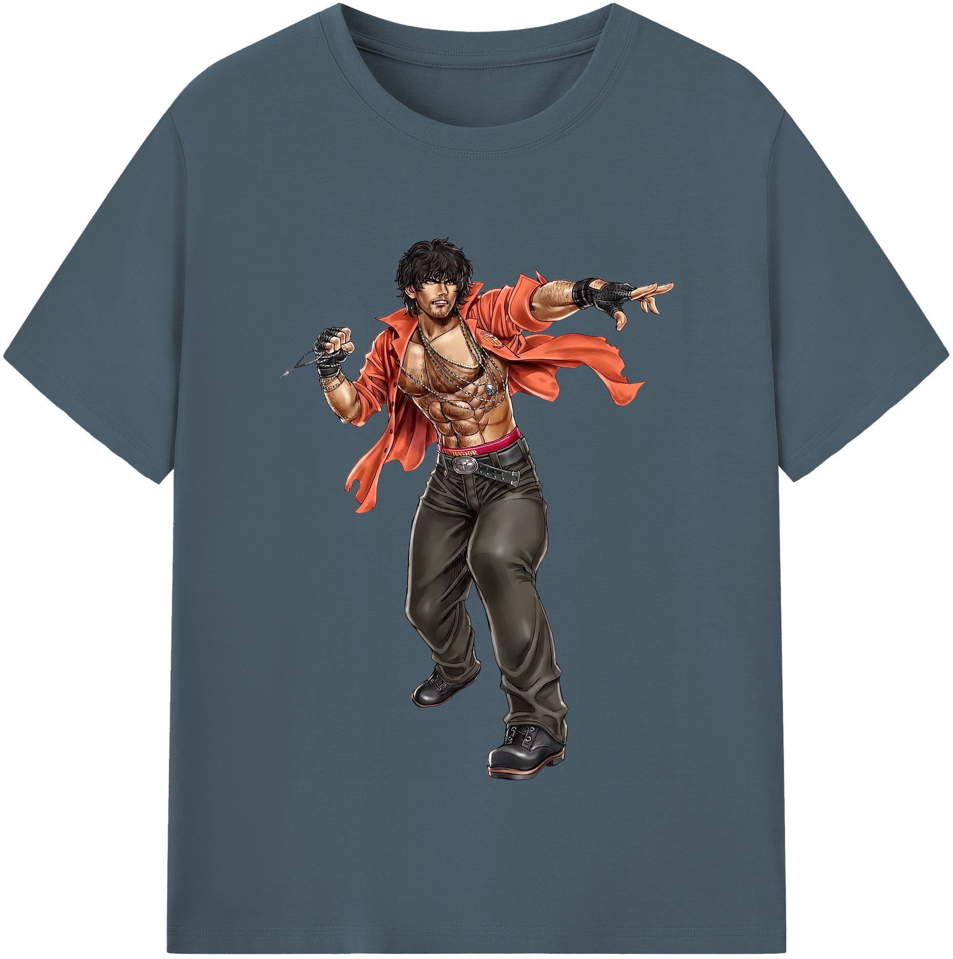 （画像用） 北斗の拳 Fist of the North Star 綿100％半袖Tシャツ（フロントプリント）